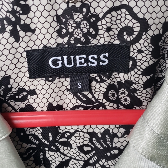 Guess, size small, lightly shimmering silver trench coat - Picture 4 of 6